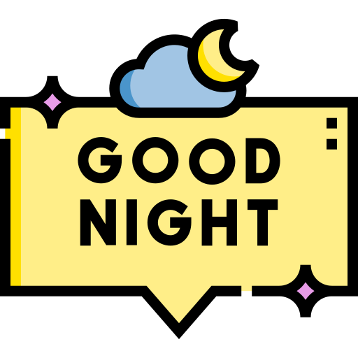 Good night Detailed Straight Lineal color icon