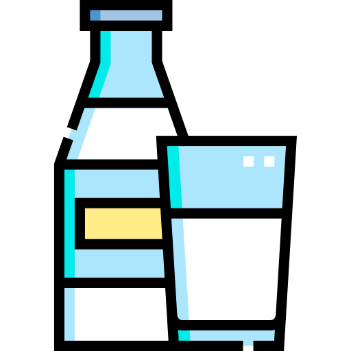 mleko Detailed Straight Lineal color ikona