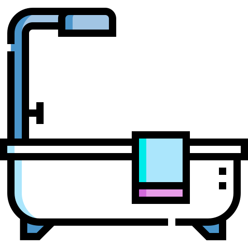 목욕통 Detailed Straight Lineal color icon