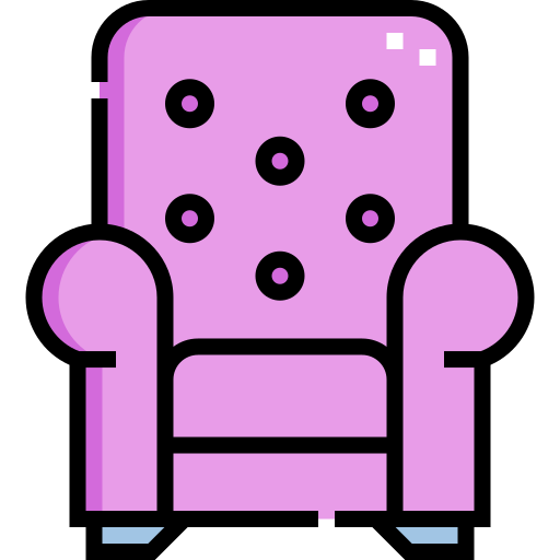 Couch Detailed Straight Lineal color icon