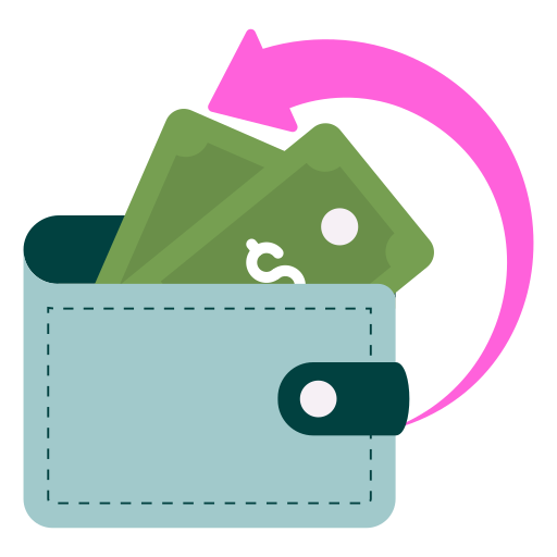 Cash back Generic color fill icon