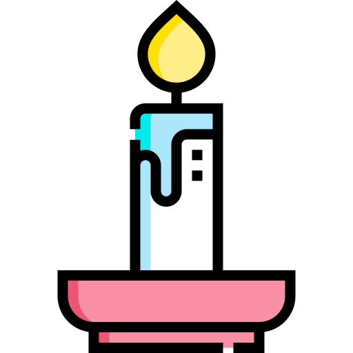 Candle Detailed Straight Lineal color icon