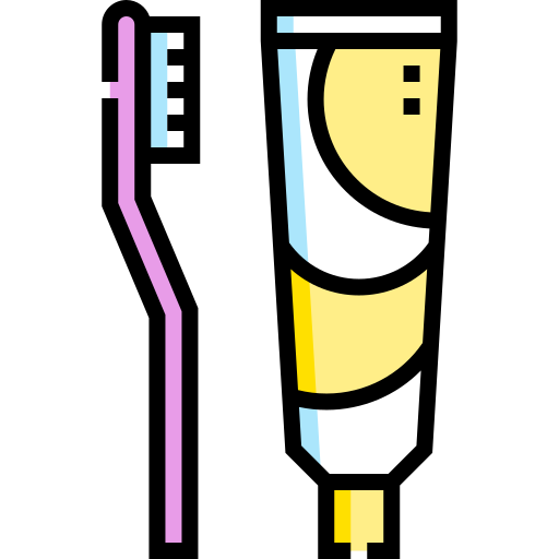 cepillo de dientes Detailed Straight Lineal color icono