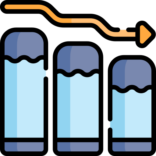 Водный кризис Kawaii Lineal color иконка