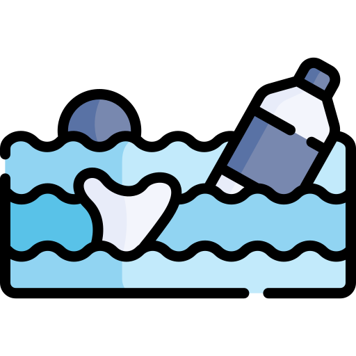 zanieczyszczenie wody Kawaii Lineal color ikona
