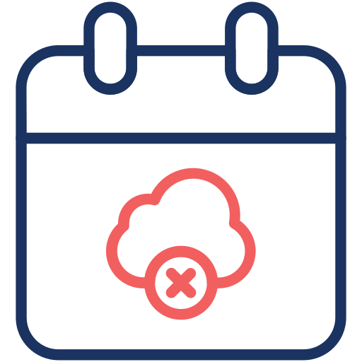 Cloud blocked Generic color outline icon
