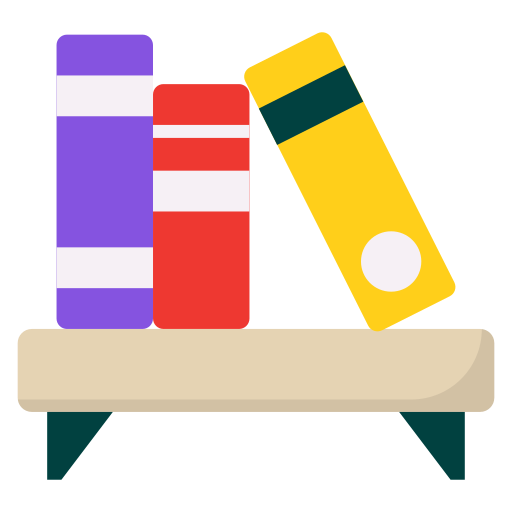boekenplank Generic color fill icoon