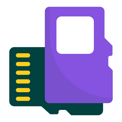 Memory card Generic color fill icon