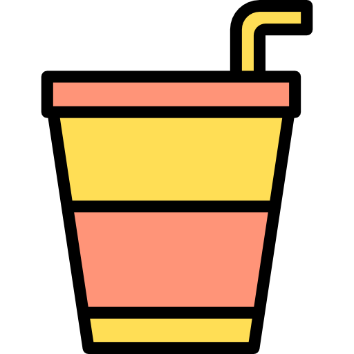 café helado Catkuro Lineal Color icono
