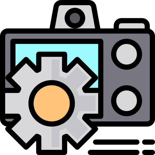kamera Catkuro Lineal Color ikona