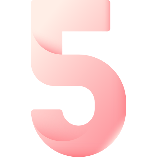 다섯 3D Color icon