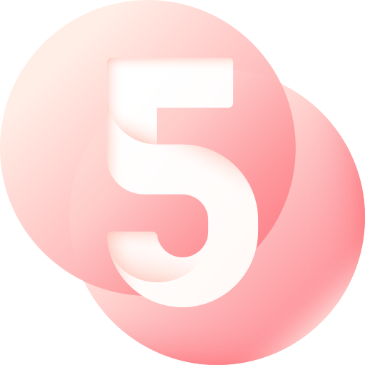 fünf 3D Color icon