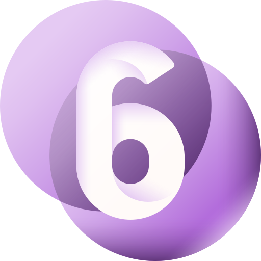 sechs 3D Color icon