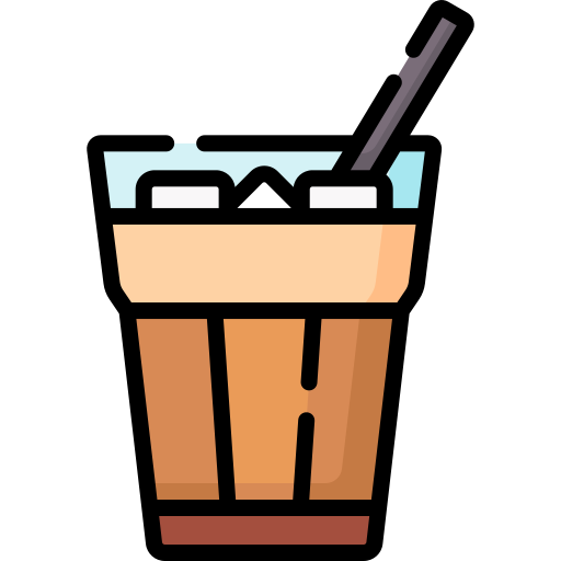 café con leche helado Special Lineal color icono
