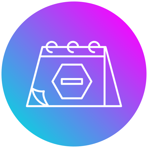 달력 Generic gradient fill icon