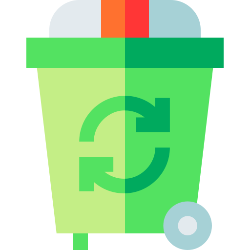 papelera de reciclaje Basic Straight Flat icono
