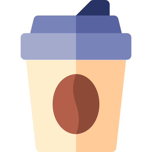 caffè da portar via Basic Rounded Flat icona