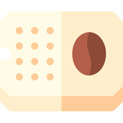 Талон на еду Basic Rounded Flat иконка