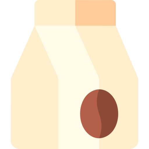 pacchetto caffè Basic Rounded Flat icona