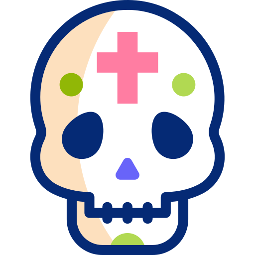 두개골 Basic Accent Lineal Color icon