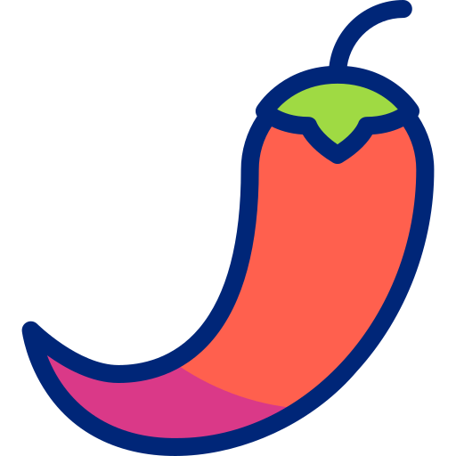 papryczka chili Basic Accent Lineal Color ikona