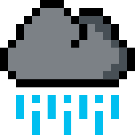 雨 Pixel Linear color icon