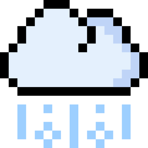 мокрый снег Pixel Linear color иконка
