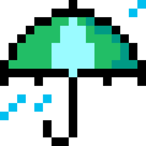 傘 Pixel Linear color icon