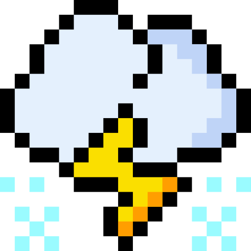 Snow storm Pixel Linear color icon
