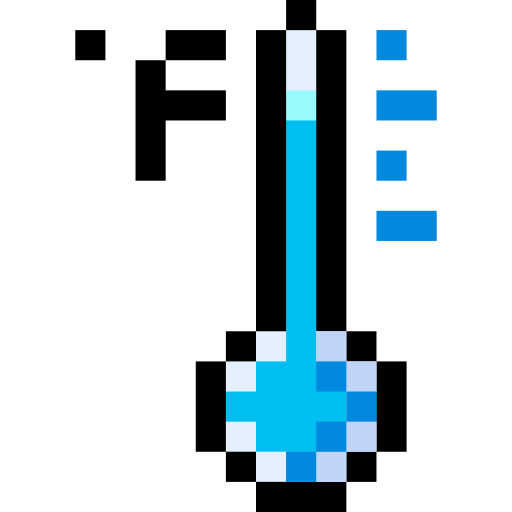 fahrenheit Pixel Linear color icoon