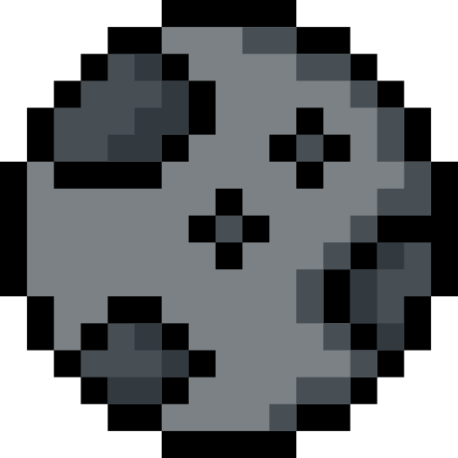 luna llena Pixel Linear color icono