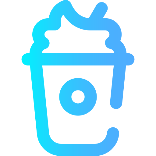 ijs latte Super Basic Omission Gradient icoon