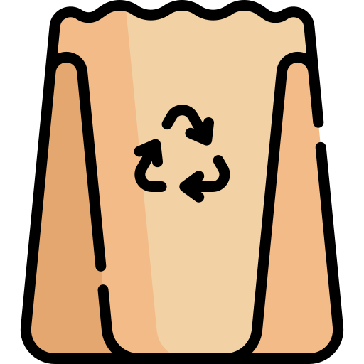 Paper bag Kawaii Lineal color icon