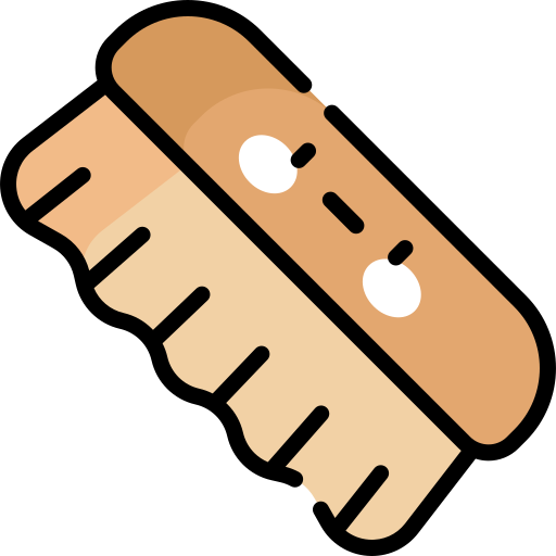 spazzola di legno Kawaii Lineal color icona