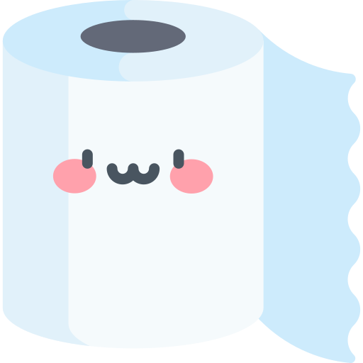 papel higiénico Kawaii Flat icono