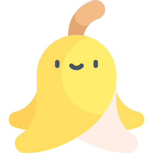 banana Kawaii Flat icono