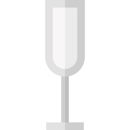 champagne glas Basic Straight Flat icoon