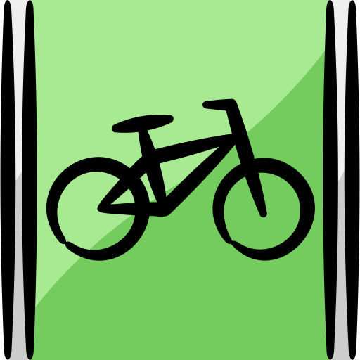 carril de bicicletas Generic color hand-drawn icono
