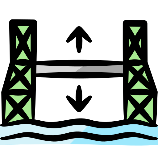 puente Generic color hand-drawn icono