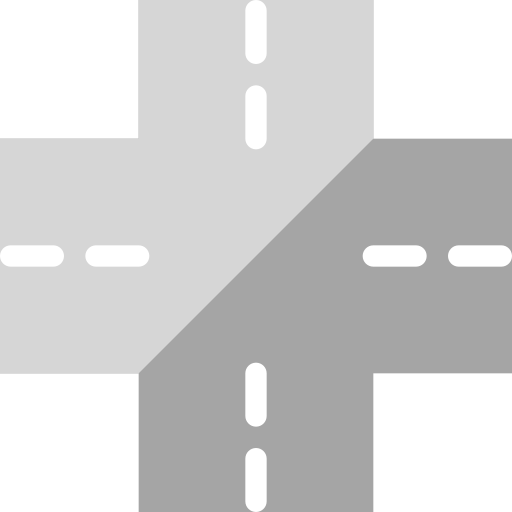 skrzyżowanie dróg Generic color fill ikona