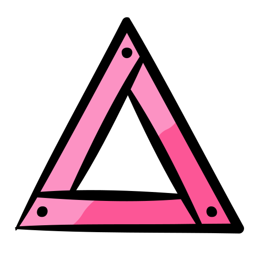 三角警告板 Generic color hand-drawn icon