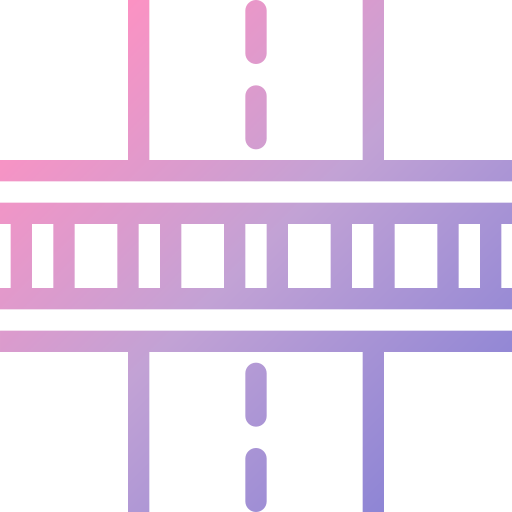 cruce de ferrocarril Generic gradient outline icono