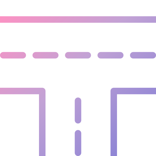 skrzyżowanie t Generic gradient outline ikona