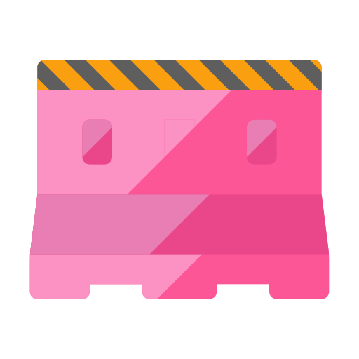 Traffic barrier Generic color fill icon