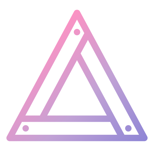triangle de signalisation Generic gradient outline Icône