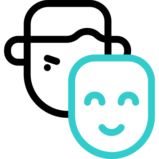 Mask Basic Accent Outline icon