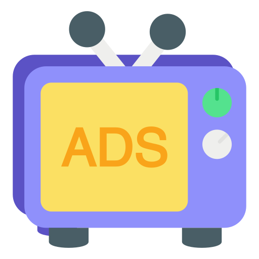 reklama telewizyjna Generic color fill ikona