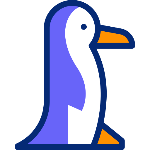 pingüino Basic Accent Lineal Color icono