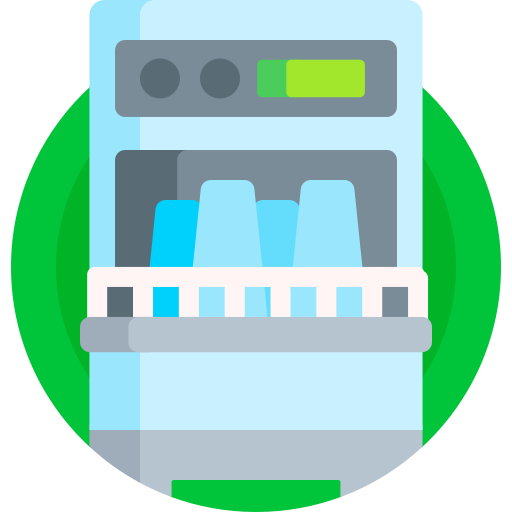 afwasmachine Detailed Flat Circular Flat icoon