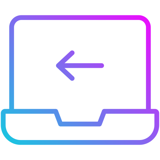 左矢印 Generic gradient outline icon